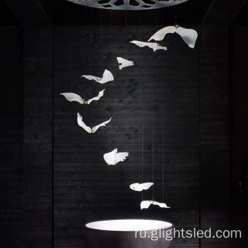 Современный стиль, разработанная на заказ птиц в форме птиц, светодиодная люстра